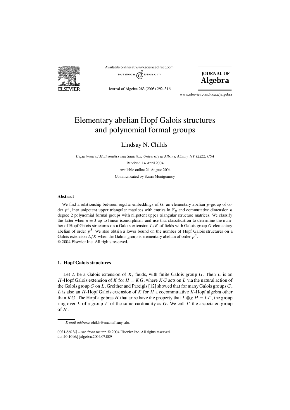 Elementary abelian Hopf Galois structures and polynomial formal groups