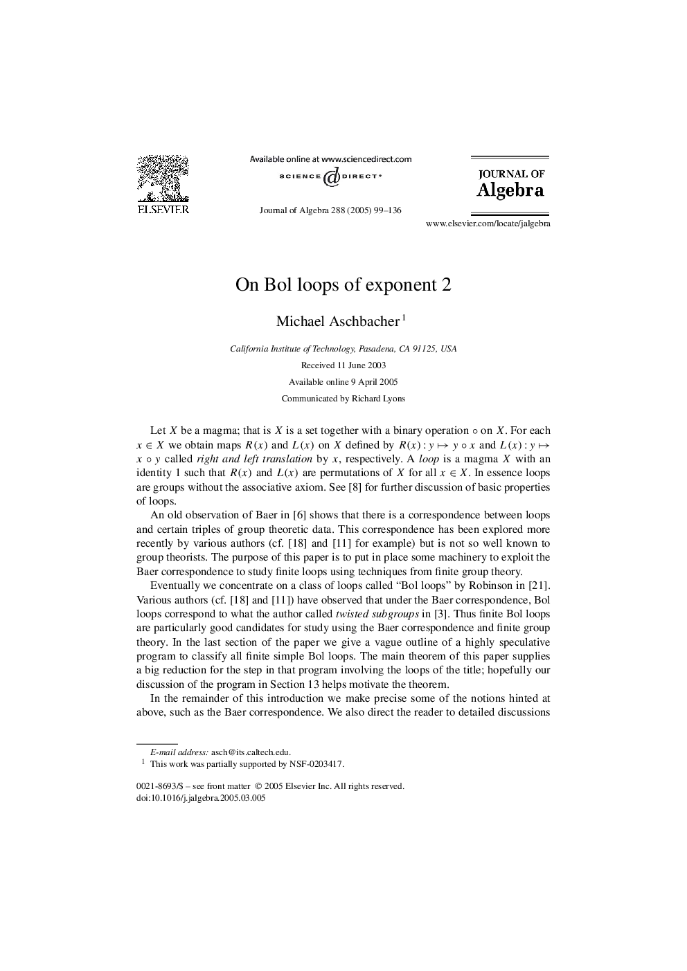 On Bol loops of exponent 2