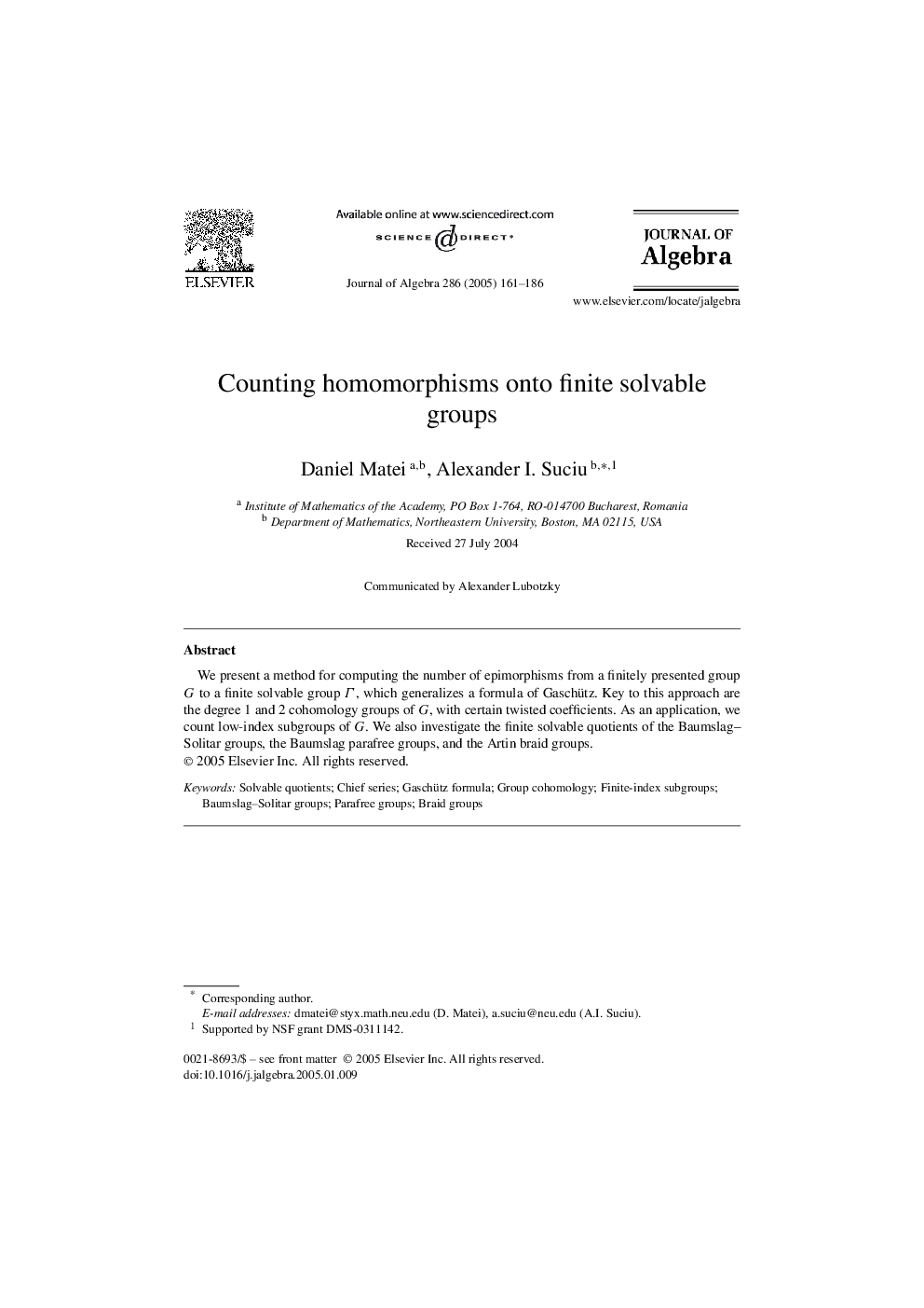 Counting homomorphisms onto finite solvable groups