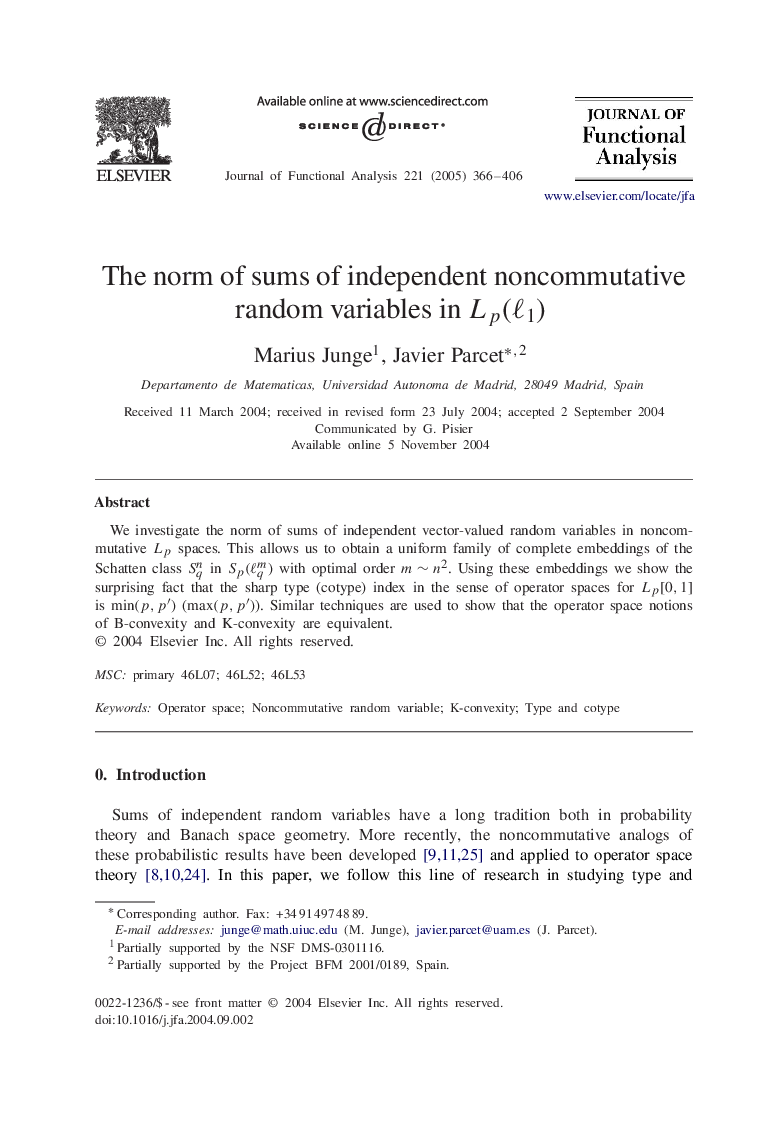 The norm of sums of independent noncommutative random variables in Lp(â1)