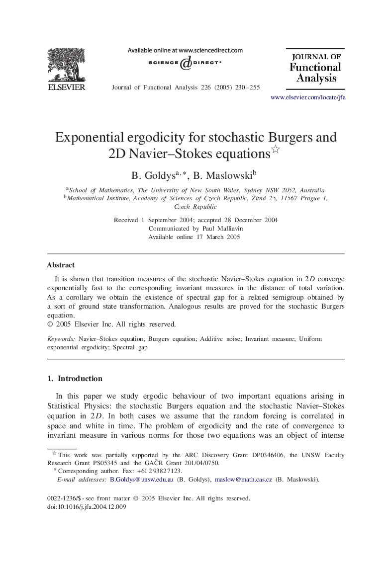 Exponential ergodicity for stochastic Burgers and 2D Navier-Stokes equations