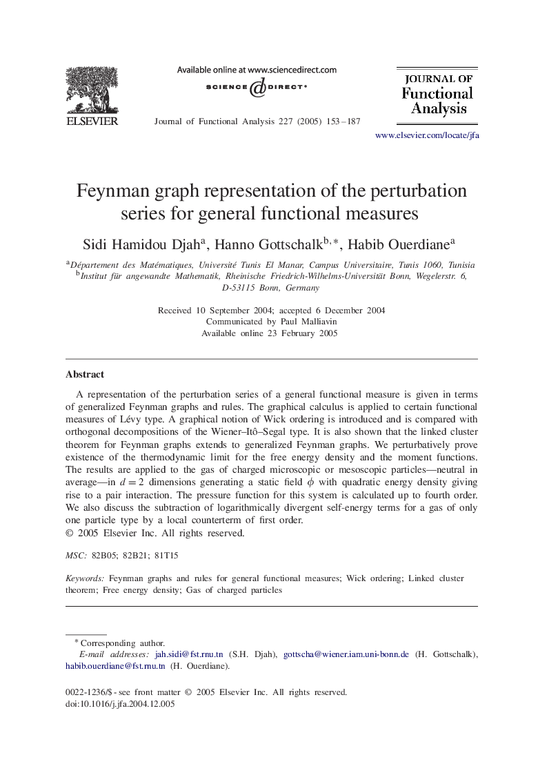 Feynman graph representation of the perturbation series for general functional measures