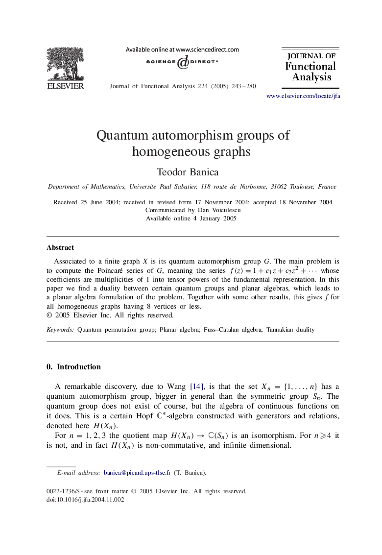 Quantum automorphism groups of homogeneous graphs