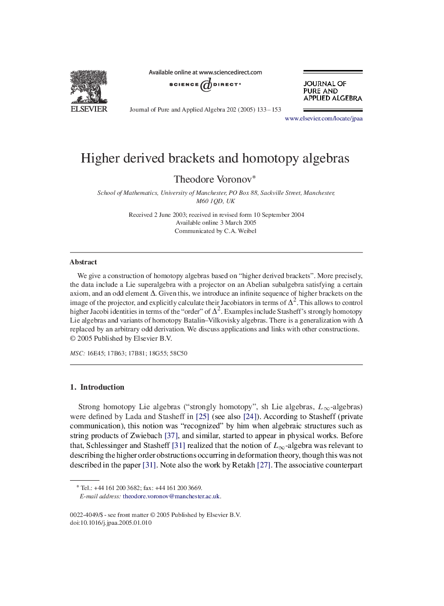 Higher derived brackets and homotopy algebras