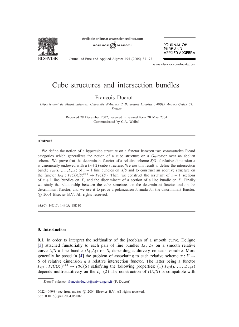 Cube structures and intersection bundles