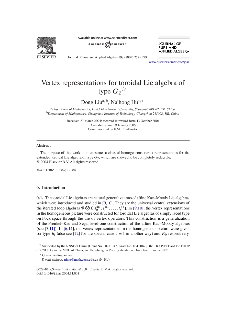 Vertex representations for toroidal Lie algebra of type G2