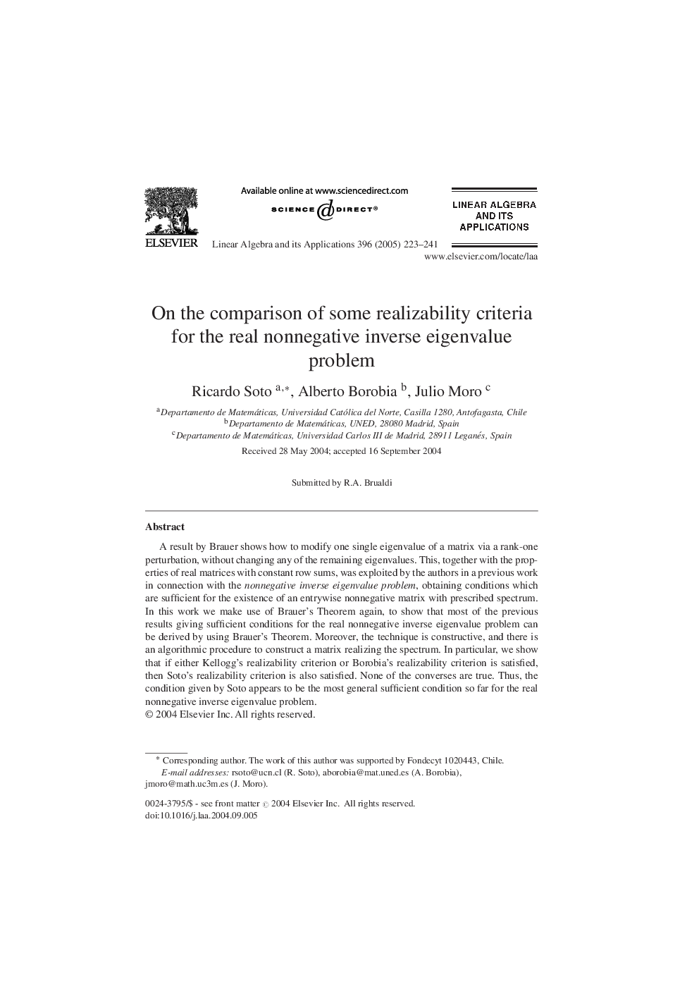 On the comparison of some realizability criteria for the real nonnegative inverse eigenvalue problem