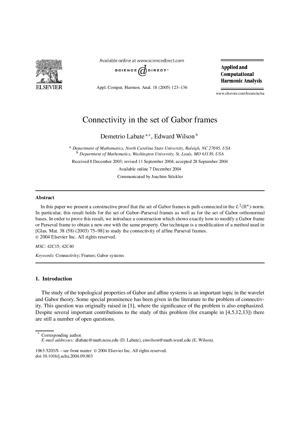 Connectivity in the set of Gabor frames