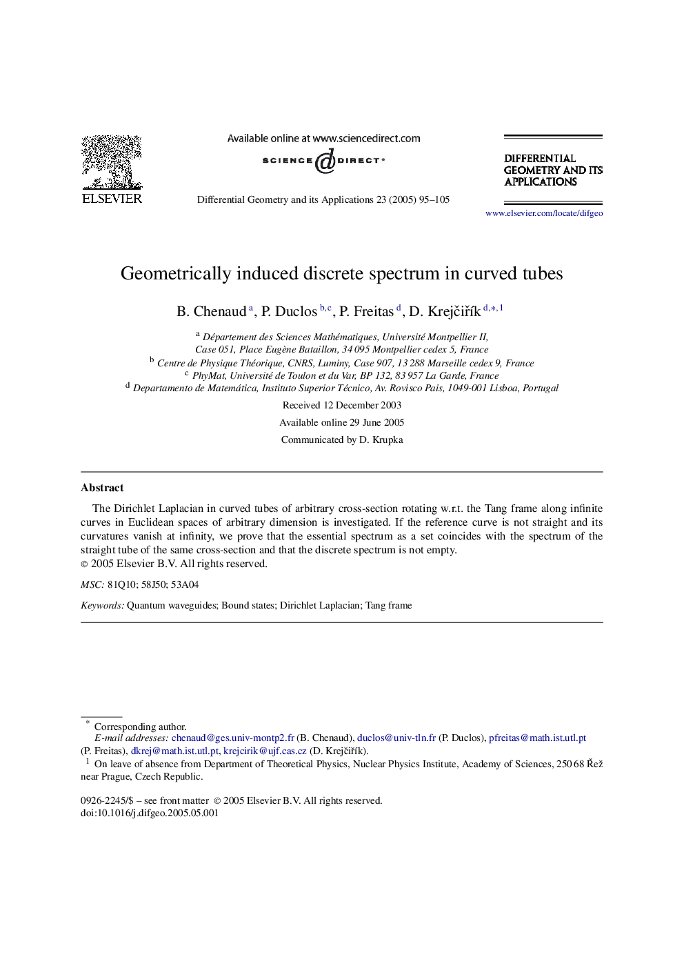 Geometrically induced discrete spectrum in curved tubes