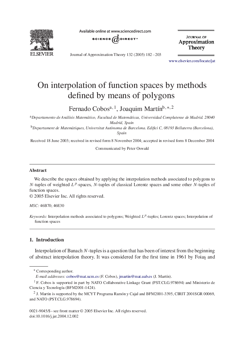 On interpolation of function spaces by methods defined by means of polygons