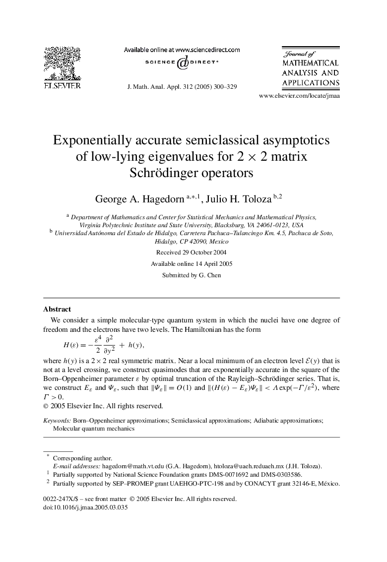 Exponentially accurate semiclassical asymptotics of low-lying eigenvalues for 2Ã2 matrix Schrödinger operators