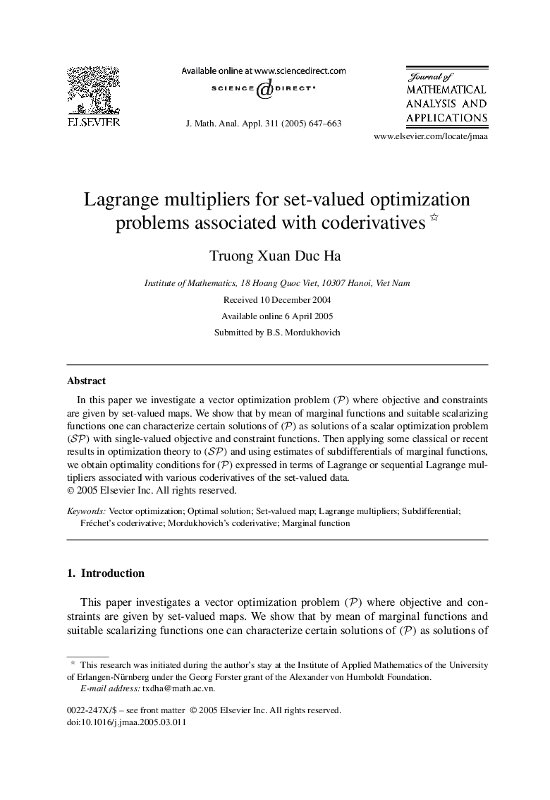 Lagrange multipliers for set-valued optimization problems associated with coderivatives