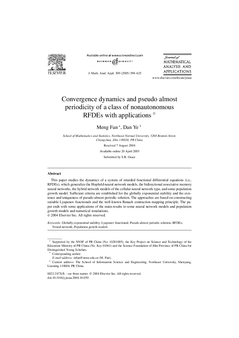 Convergence dynamics and pseudo almost periodicity of a class of nonautonomous RFDEs with applications