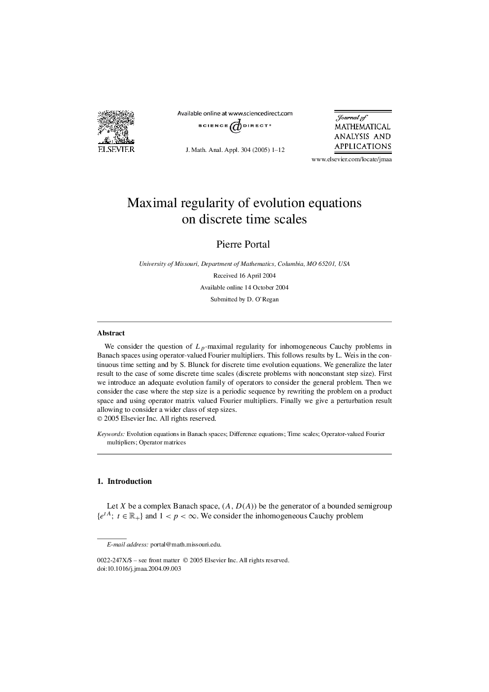 Maximal regularity of evolution equations on discrete time scales