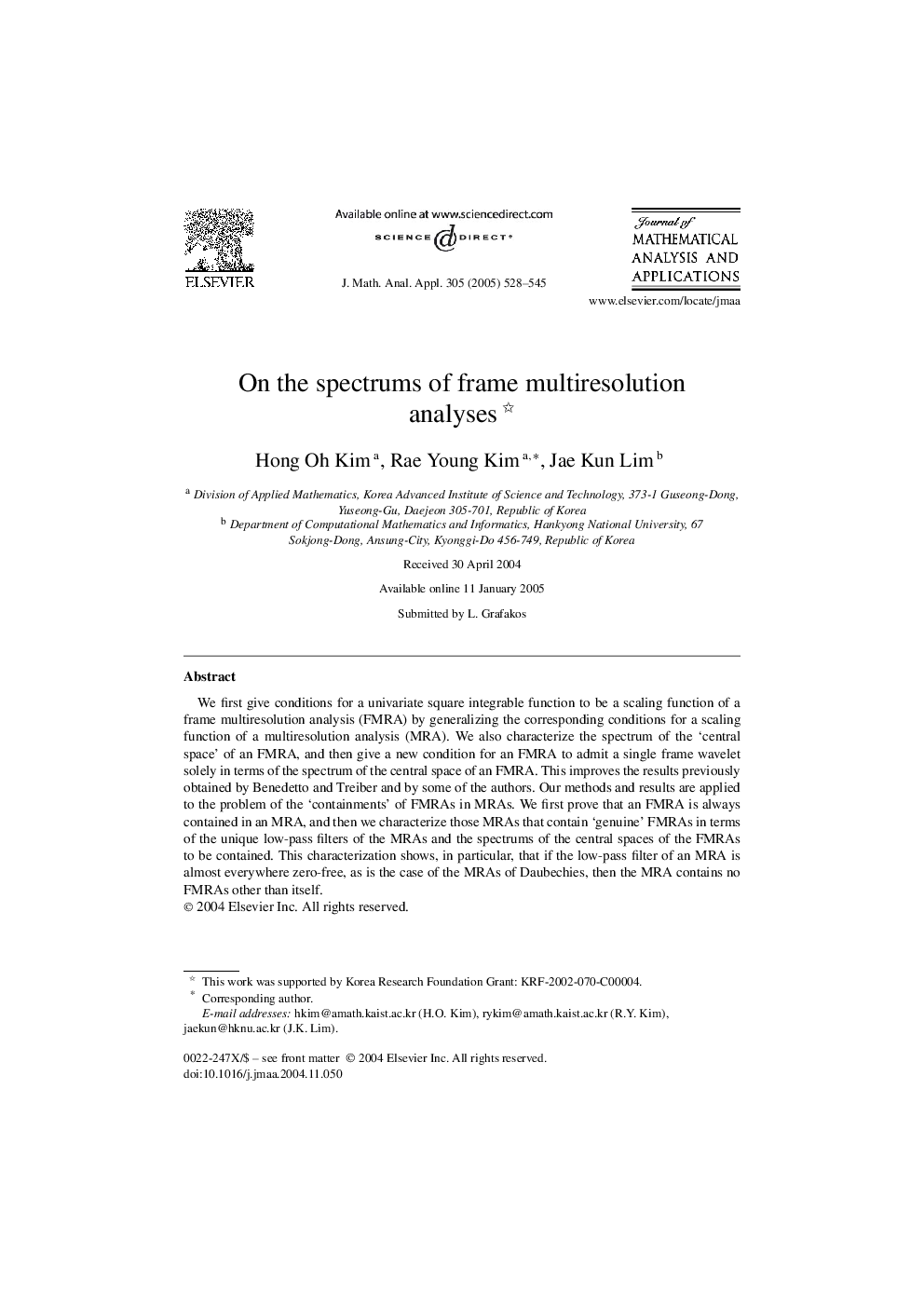 On the spectrums of frame multiresolution analyses