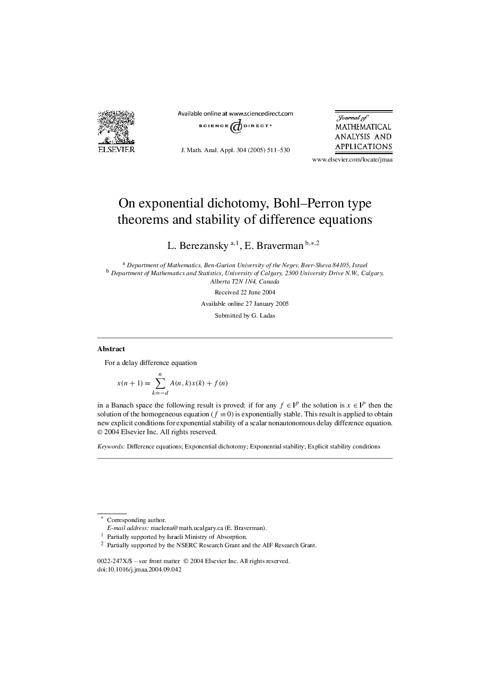 On exponential dichotomy, Bohl-Perron type theorems and stability of difference equations