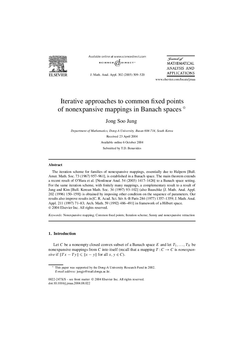 Iterative approaches to common fixed points of nonexpansive mappings in Banach spaces