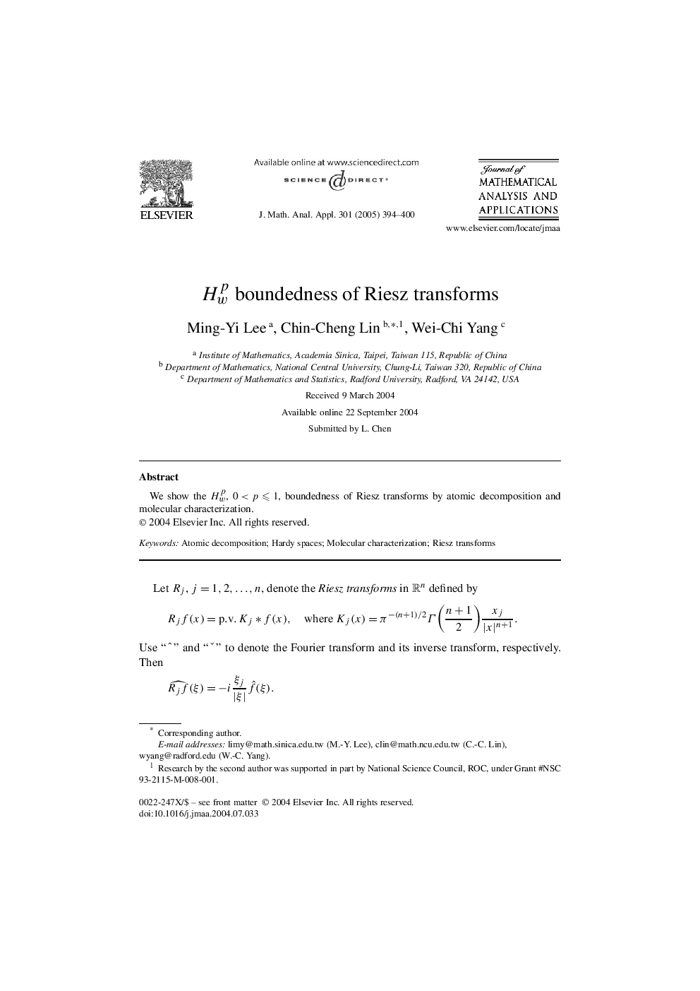 Hwp boundedness of Riesz transforms