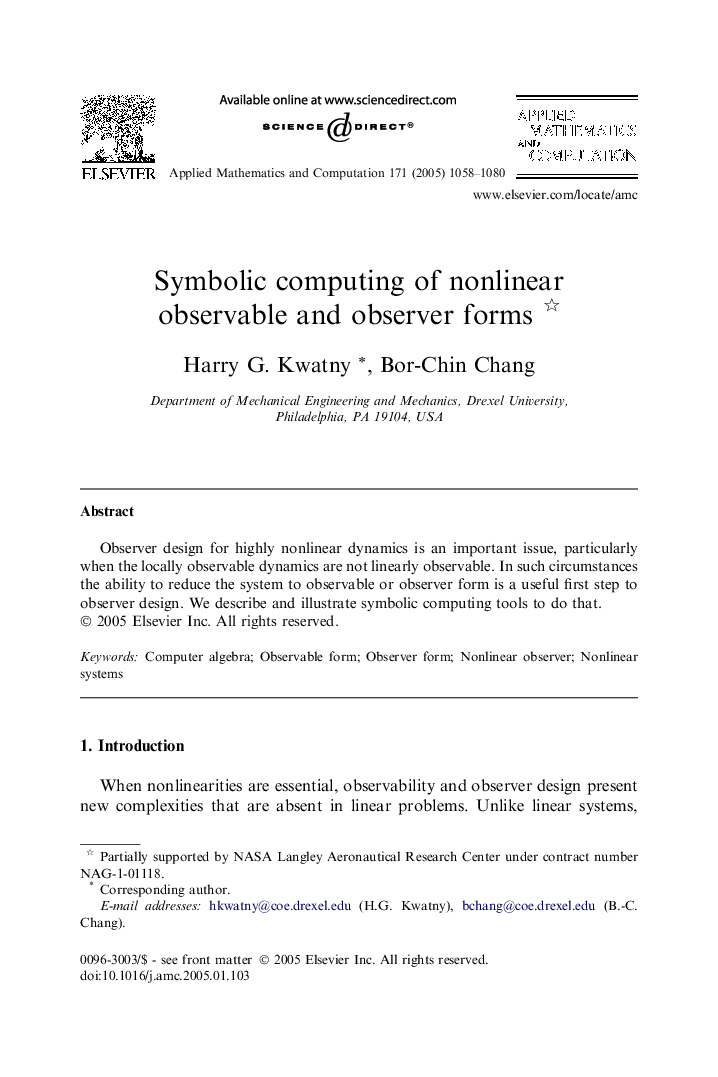 Symbolic computing of nonlinear observable and observer forms