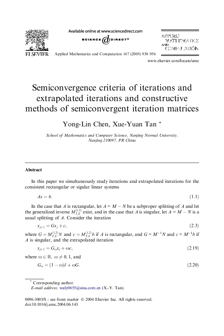 Semiconvergence criteria of iterations and extrapolated iterations and constructive methods of semiconvergent iteration matrices