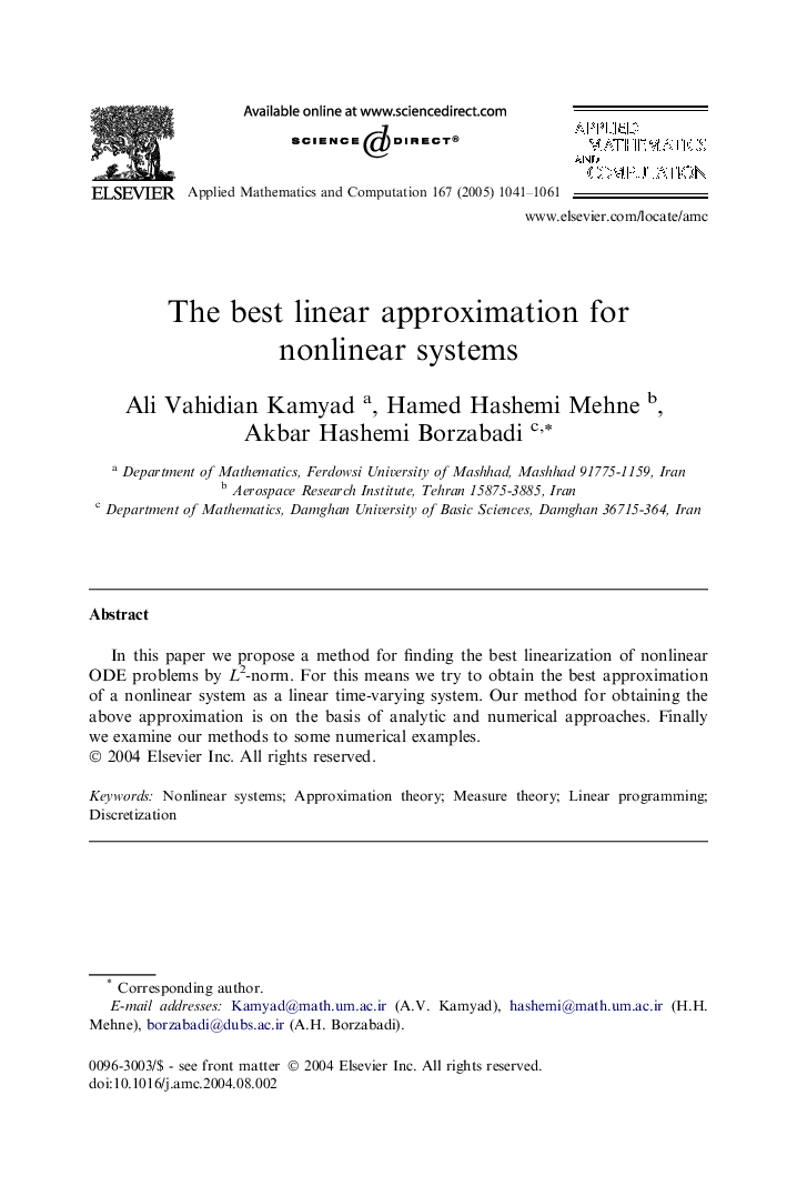 The best linear approximation for nonlinear systems