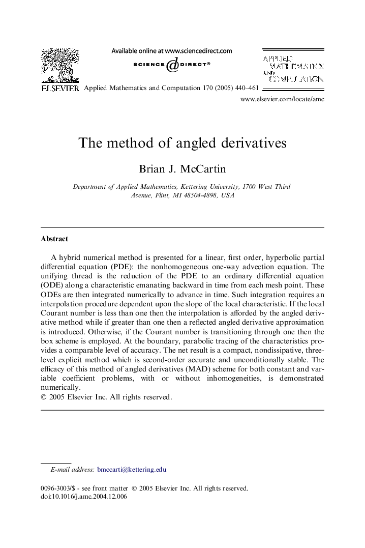 The method of angled derivatives