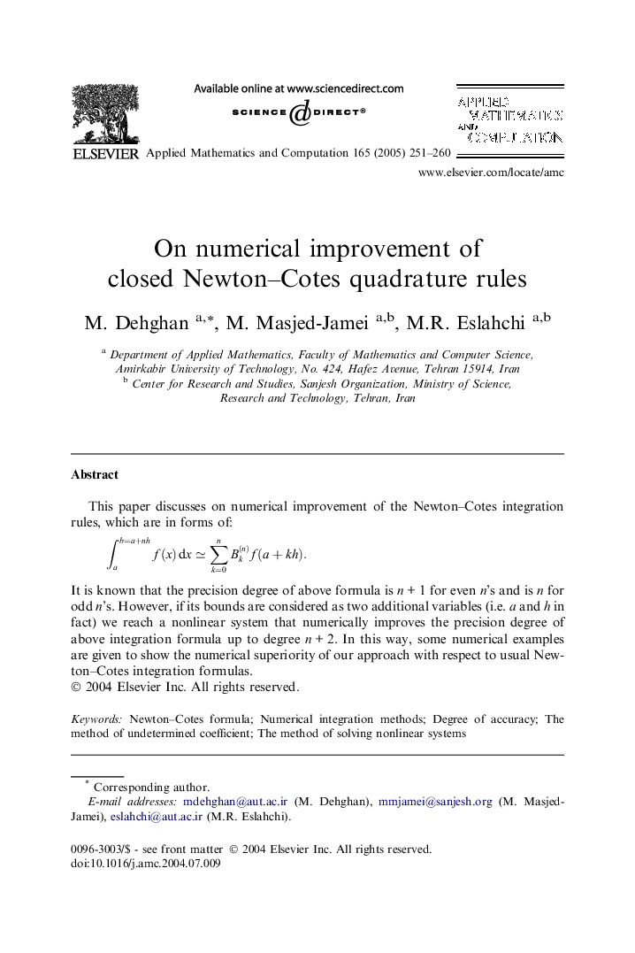 On numerical improvement of closed Newton-Cotes quadrature rules