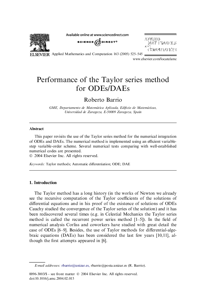 Performance of the Taylor series method for ODEs/DAEs