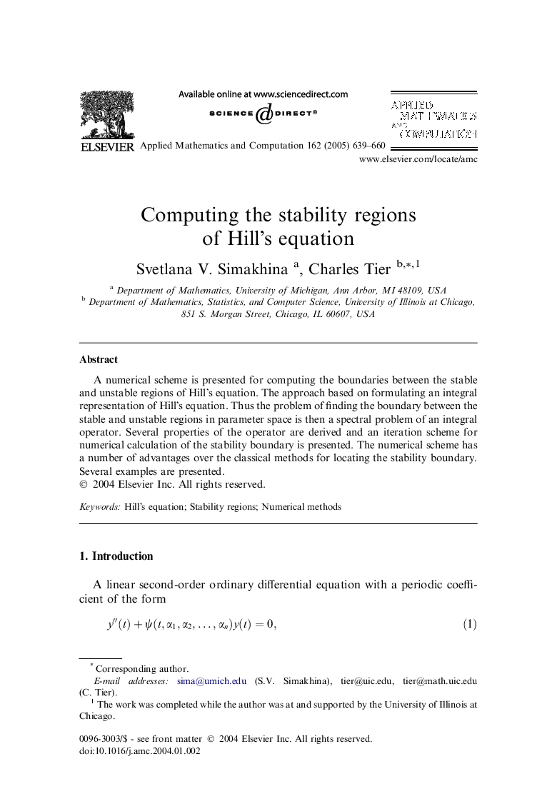 Computing the stability regions of Hill's equation