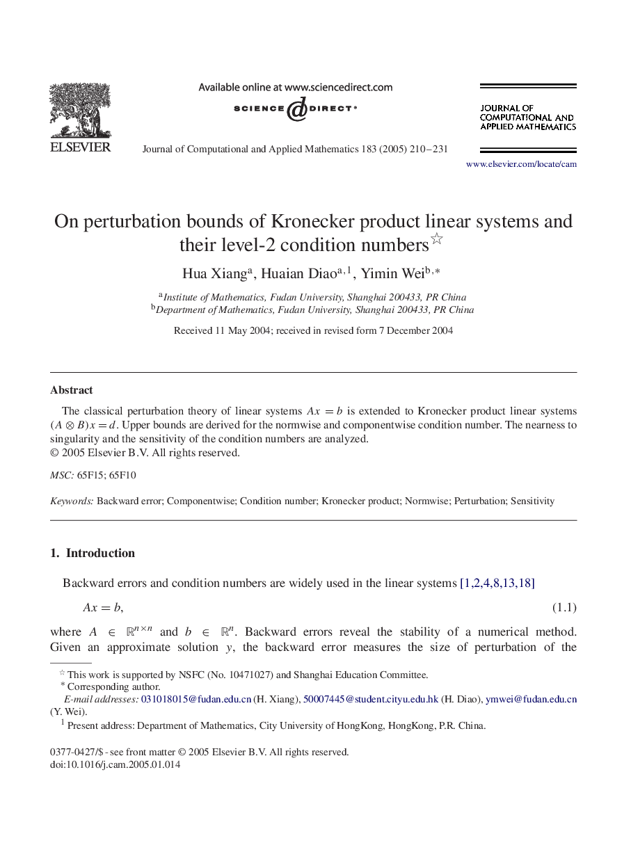 On perturbation bounds of Kronecker product linear systems and their level-2 condition numbers