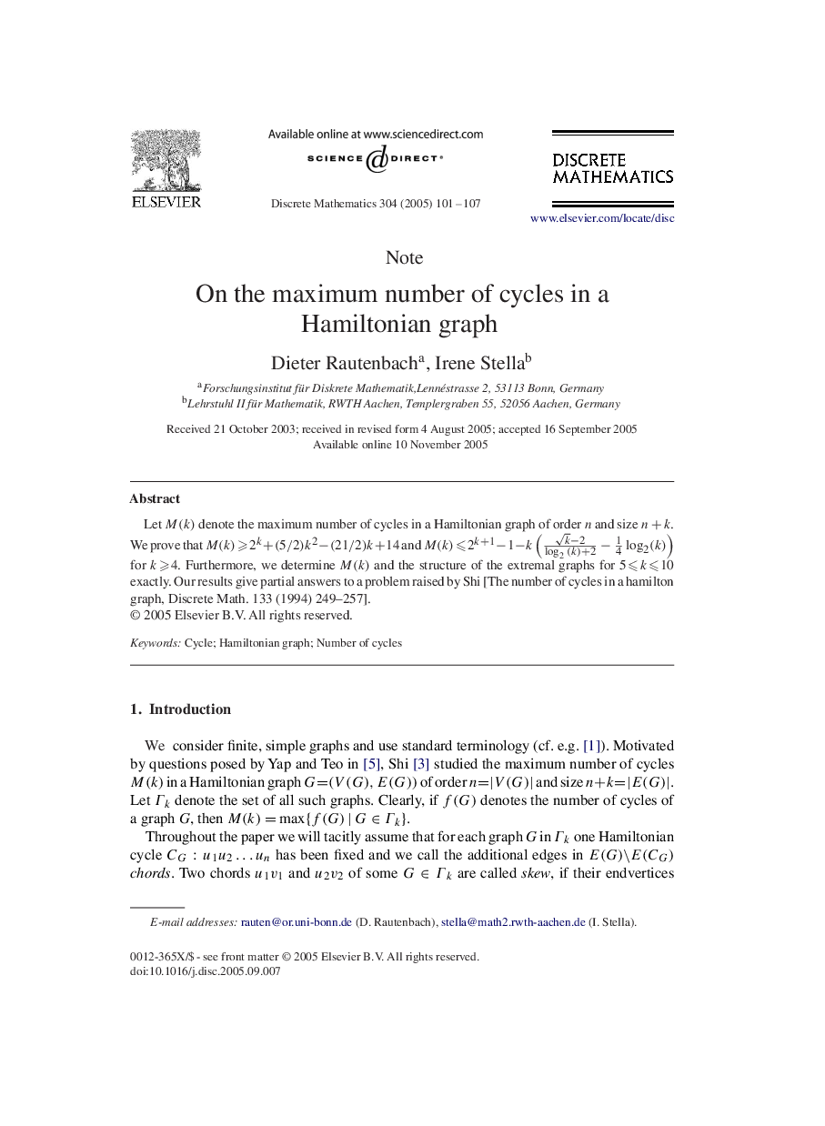 On the maximum number of cycles in a Hamiltonian graph