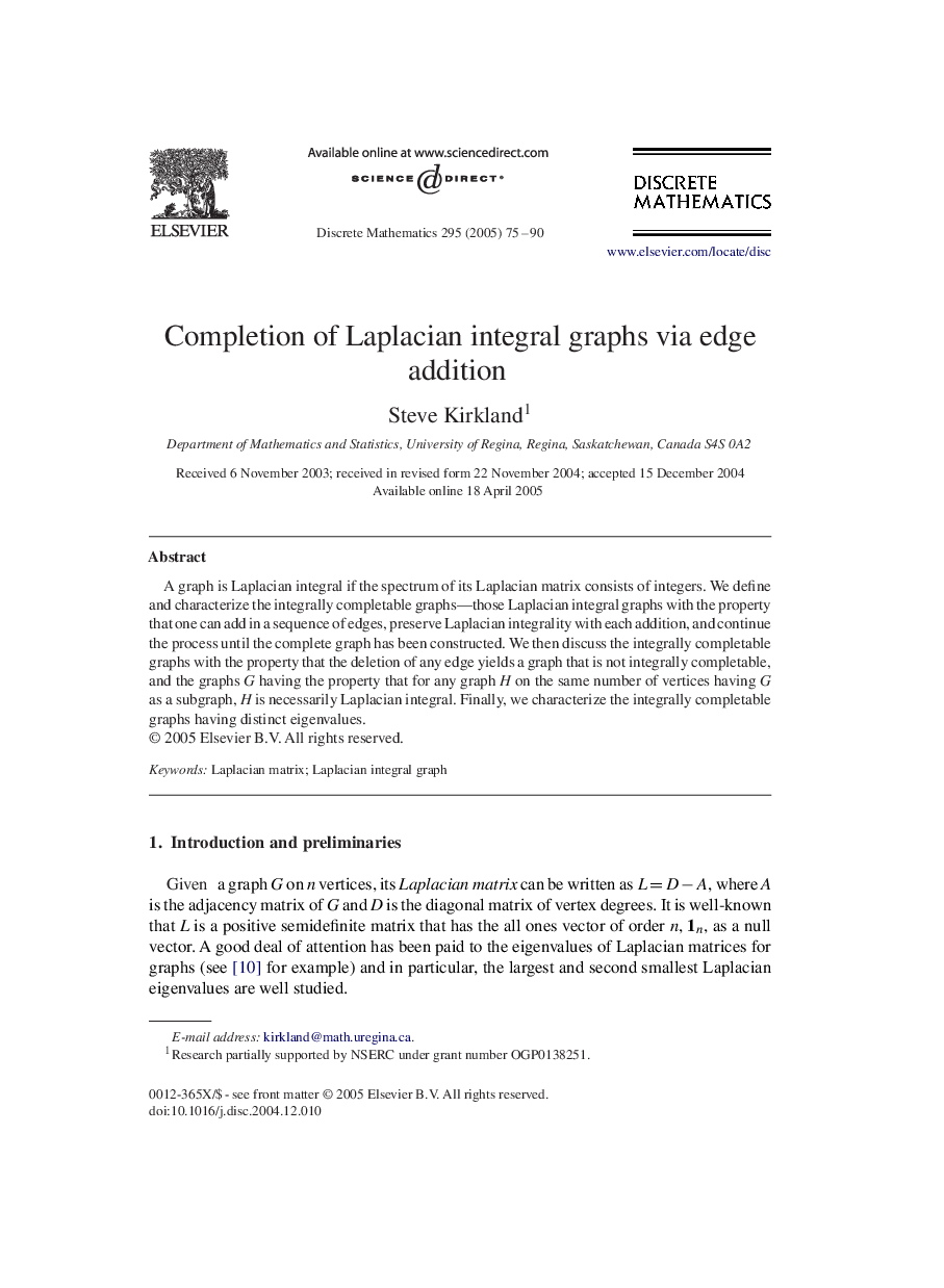 Completion of Laplacian integral graphs via edge addition