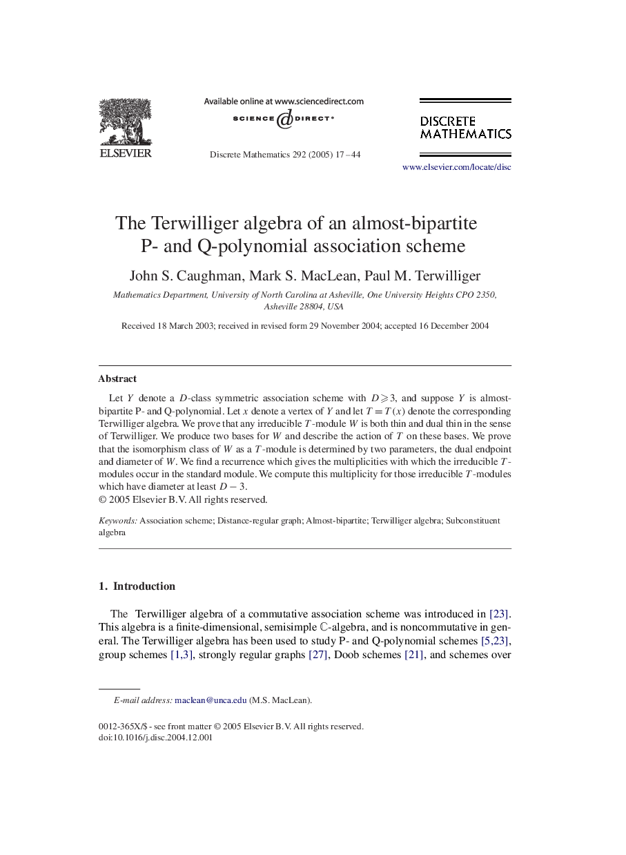 The Terwilliger algebra of an almost-bipartite P- and Q-polynomial association scheme