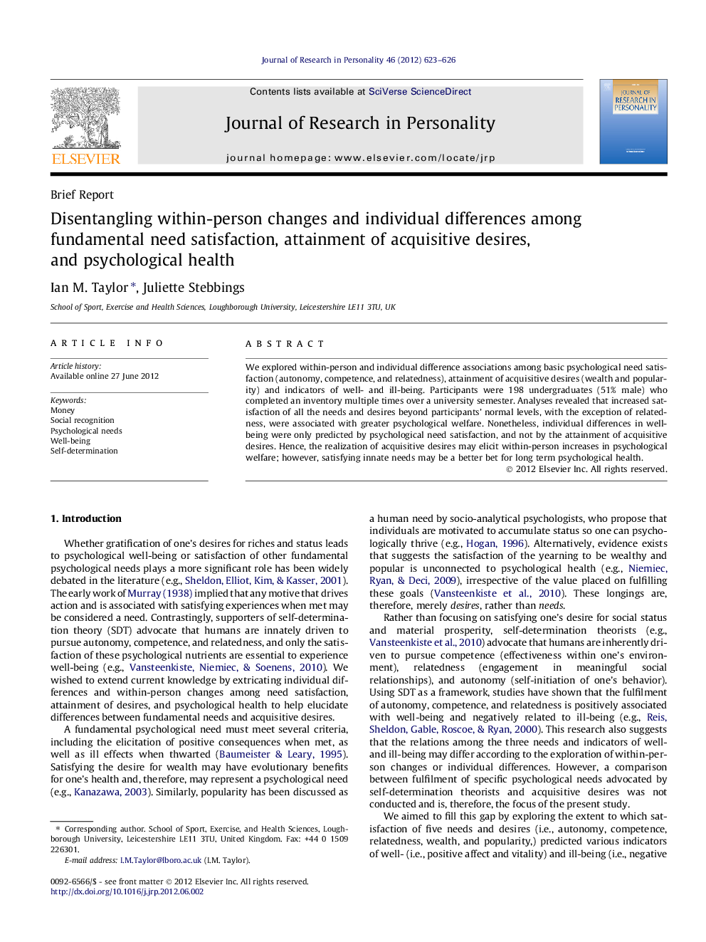 Disentangling within-person changes and individual differences among fundamental need satisfaction, attainment of acquisitive desires, and psychological health