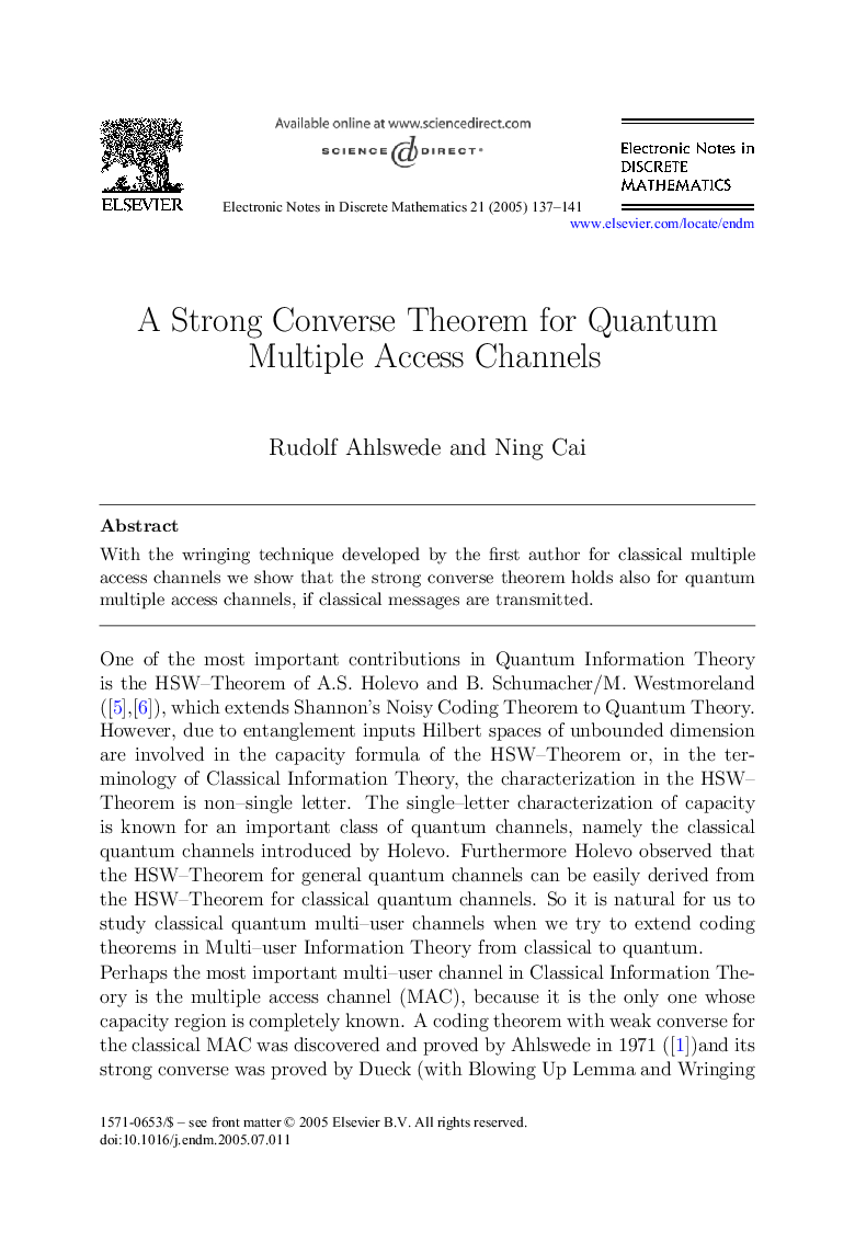 A Strong Converse Theorem for Quantum Multiple Access Channels