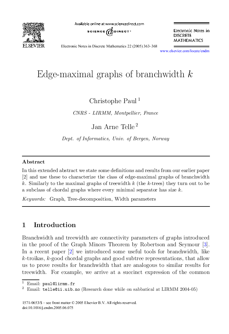 Edge-maximal graphs of branchwidth k