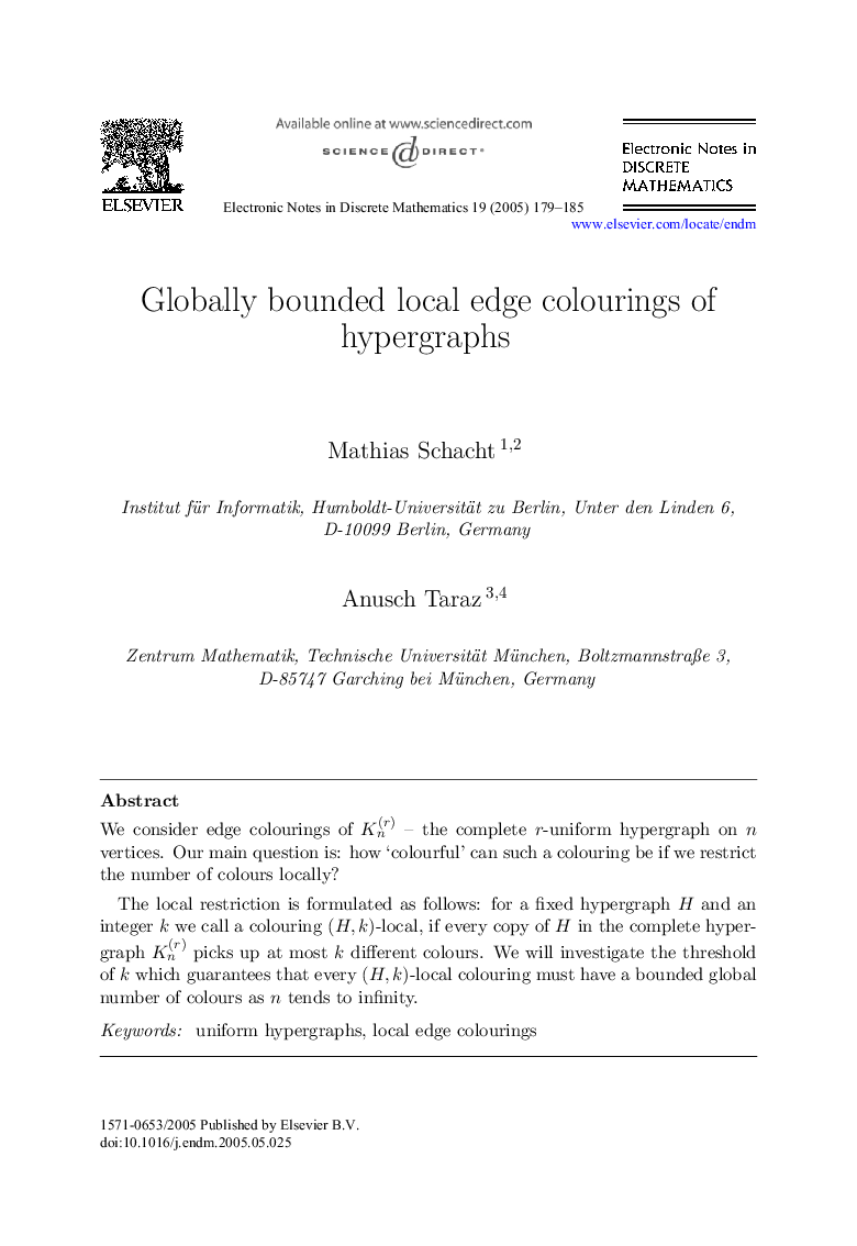 Globally bounded local edge colourings of hypergraphs