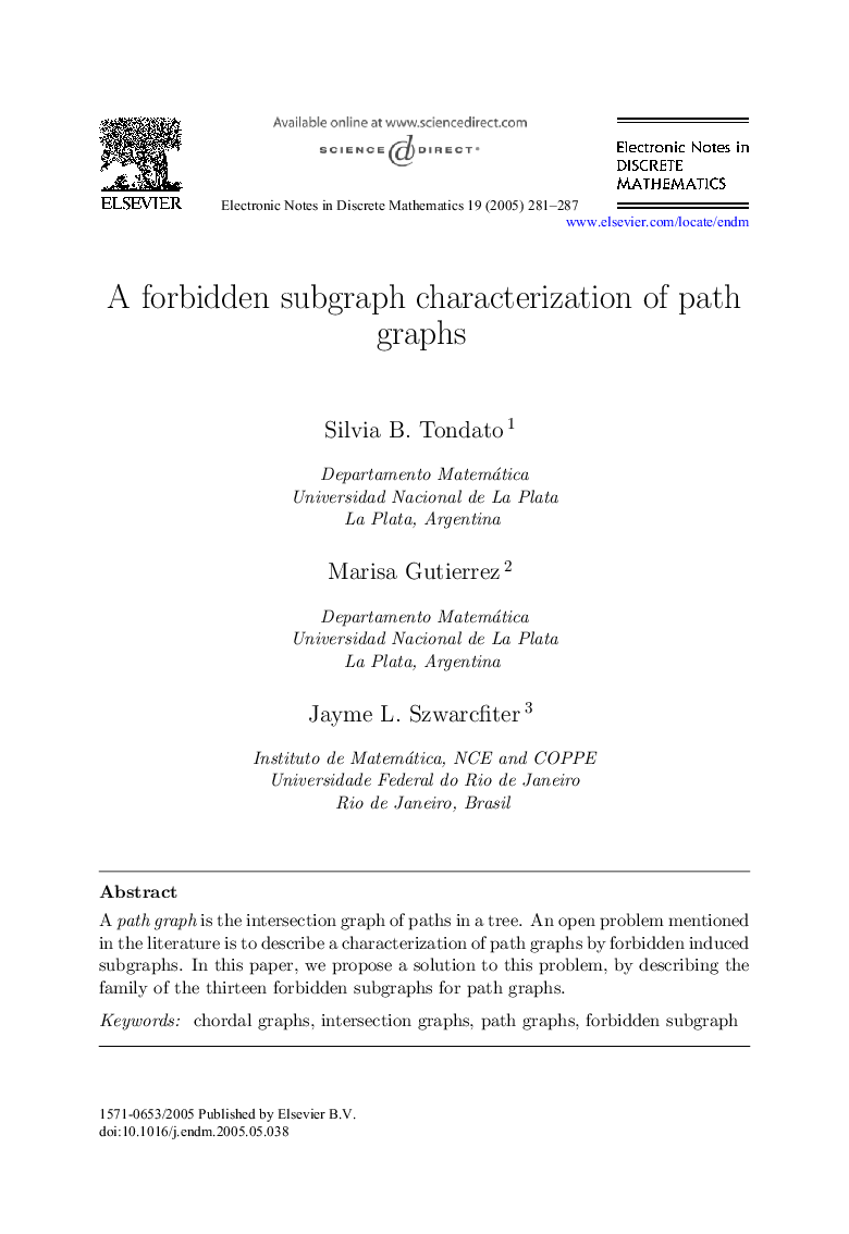 A forbidden subgraph characterization of path graphs