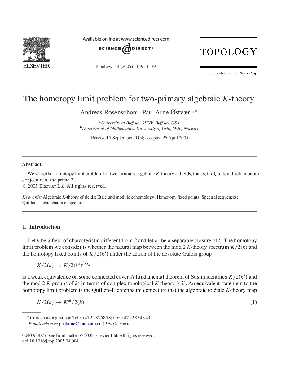 The homotopy limit problem for two-primary algebraic K-theory