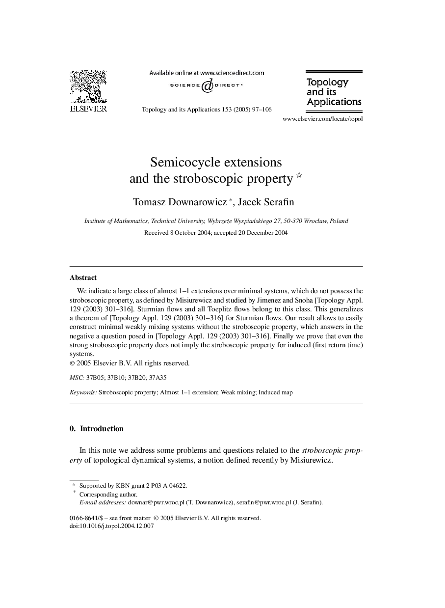 Semicocycle extensions and the stroboscopic property