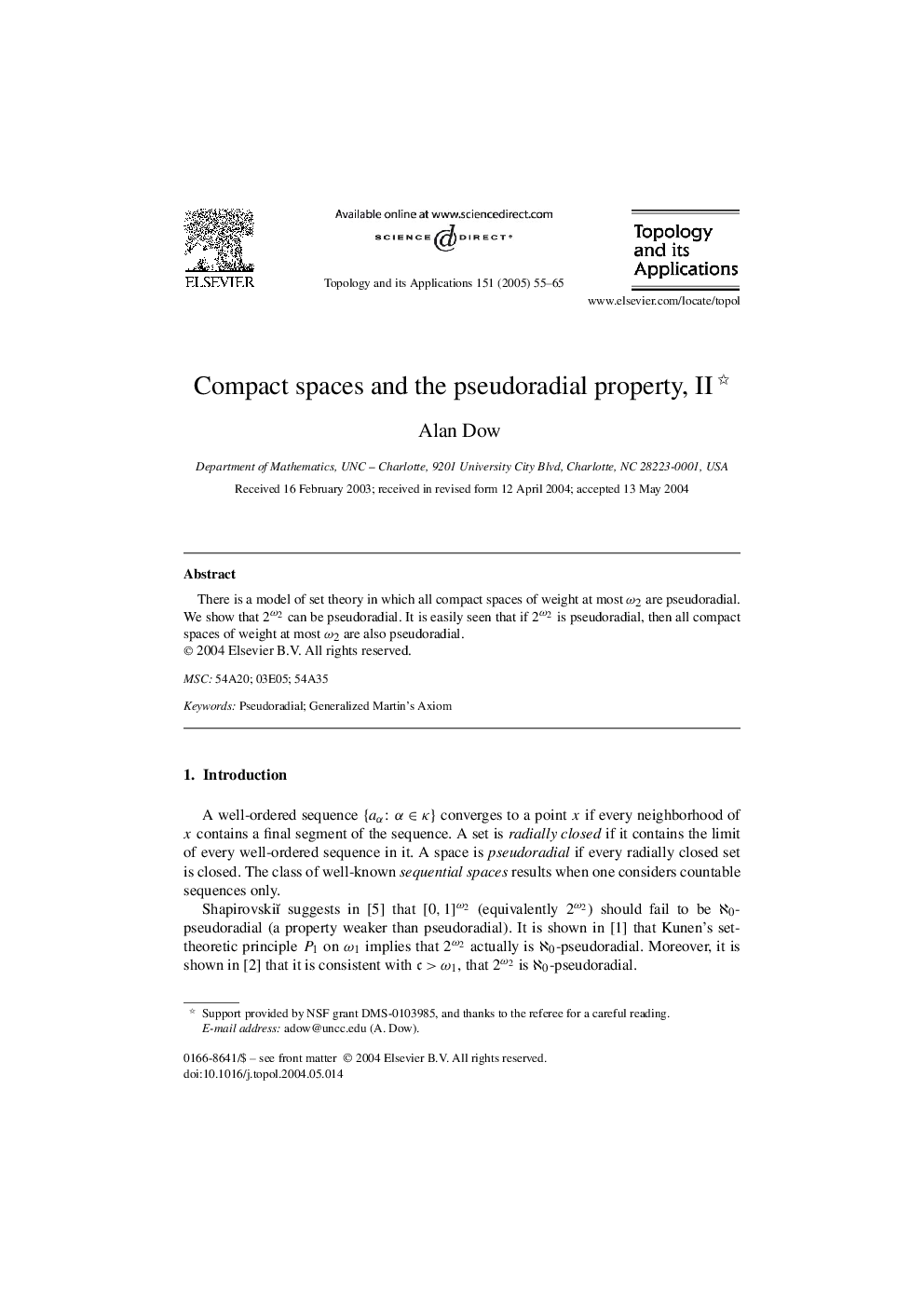 Compact spaces and the pseudoradial property, II