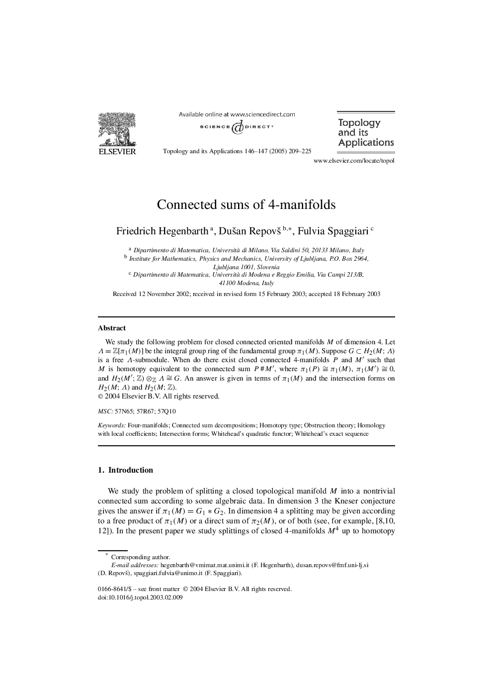 Connected sums of 4-manifolds