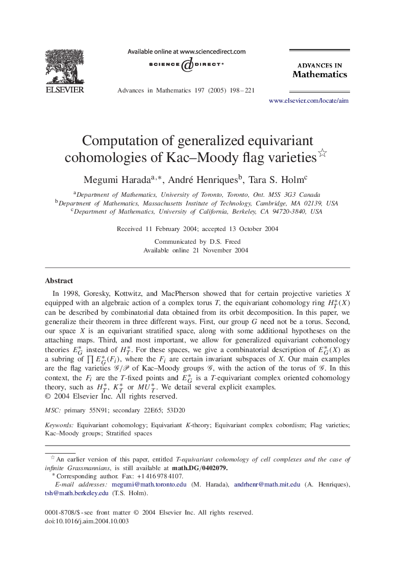 Computation of generalized equivariant cohomologies of Kac-Moody flag varieties