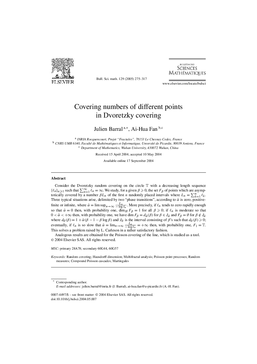 Covering numbers of different points in Dvoretzky covering