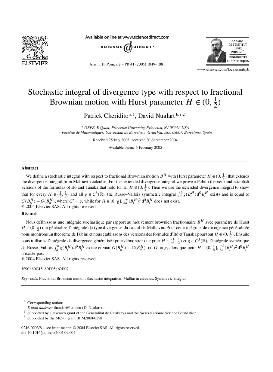 Stochastic integral of divergence type with respect to fractional Brownian motion with Hurst parameter Hâ(0,12)