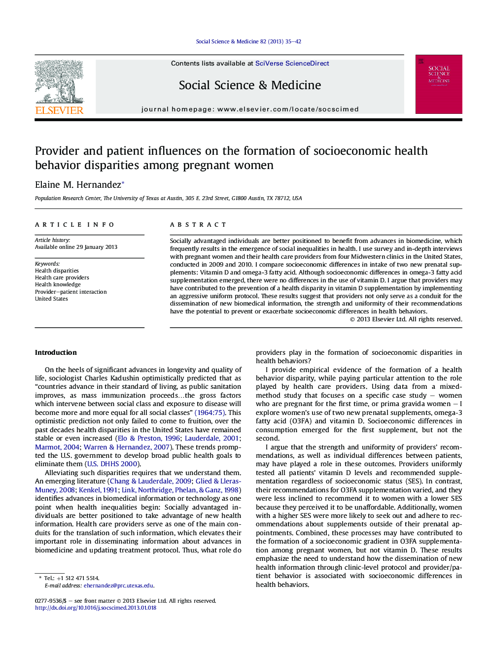 Provider and patient influences on the formation of socioeconomic health behavior disparities among pregnant women