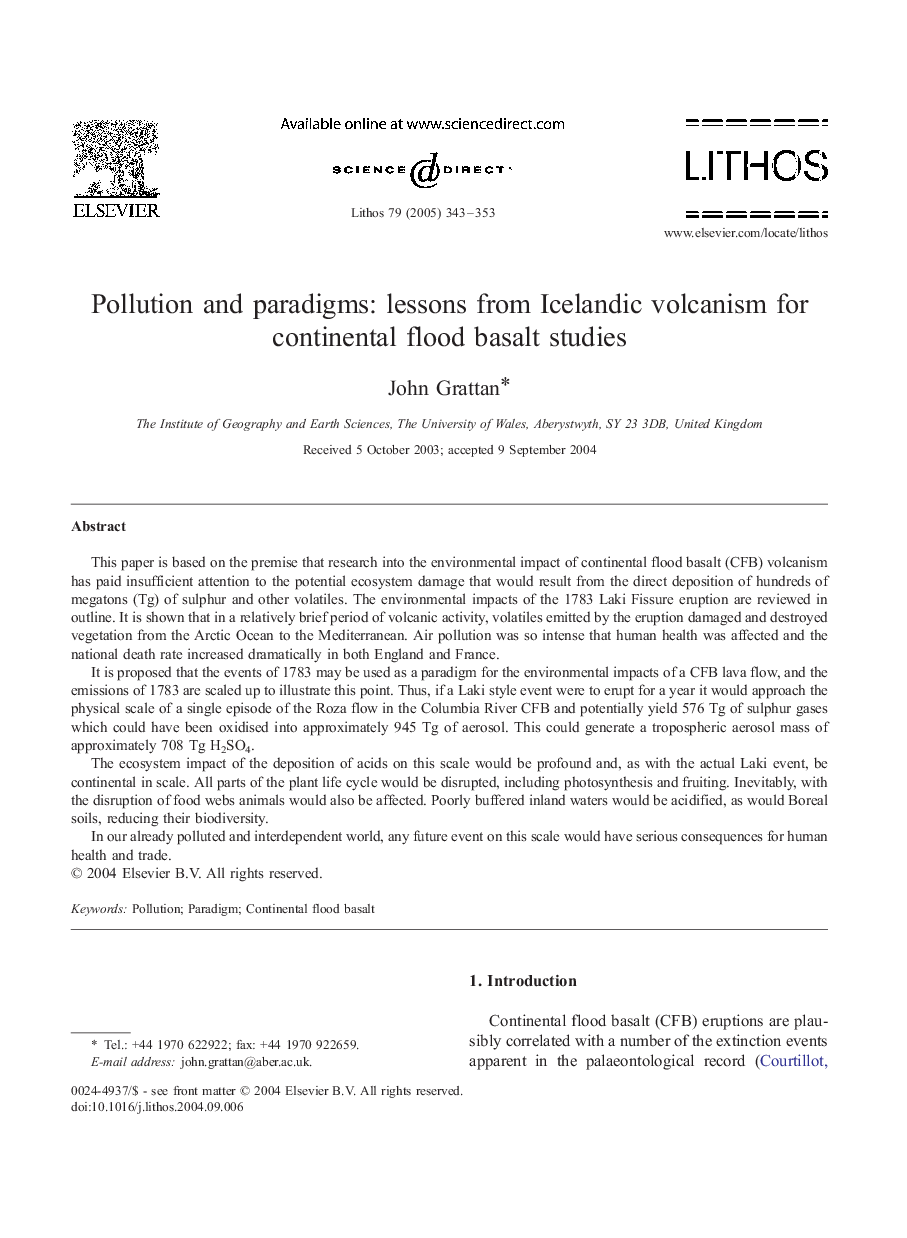 Pollution and paradigms: lessons from Icelandic volcanism for continental flood basalt studies