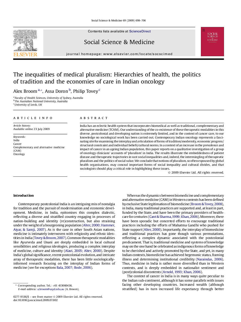 The inequalities of medical pluralism: Hierarchies of health, the politics of tradition and the economies of care in Indian oncology