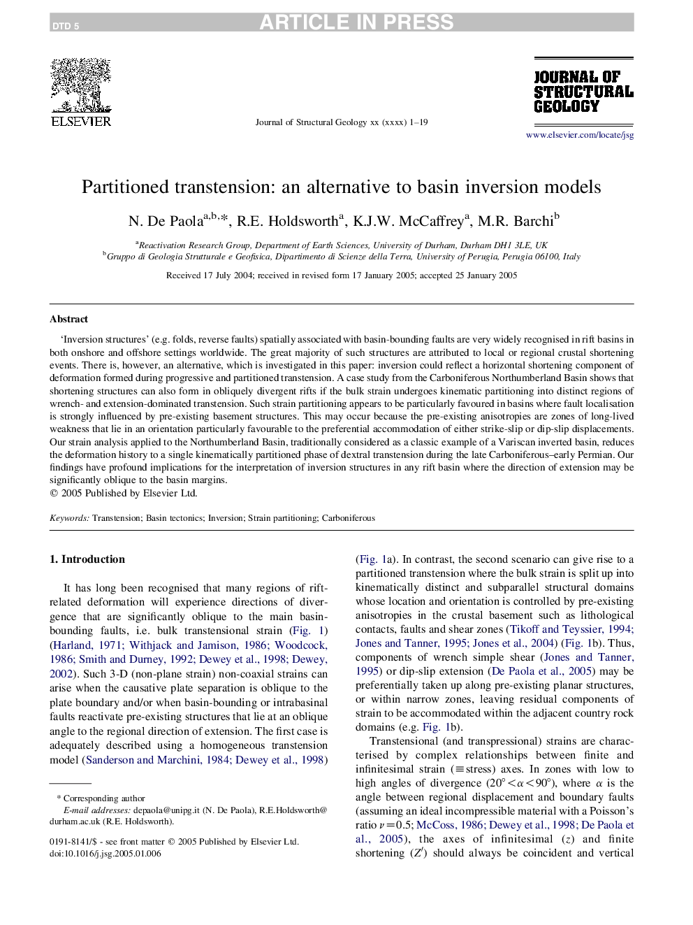 Partitioned transtension: an alternative to basin inversion models