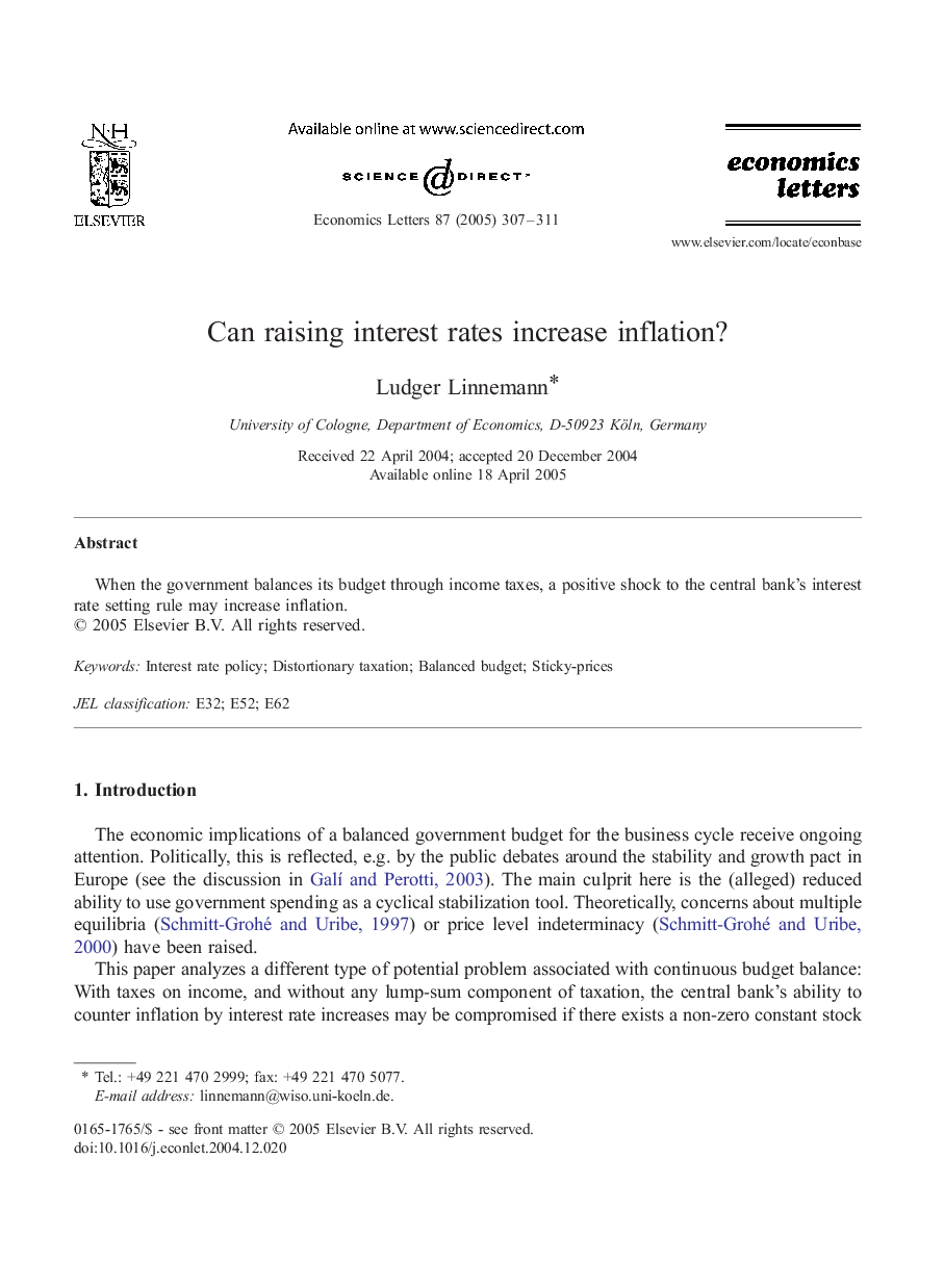 Can raising interest rates increase inflation?